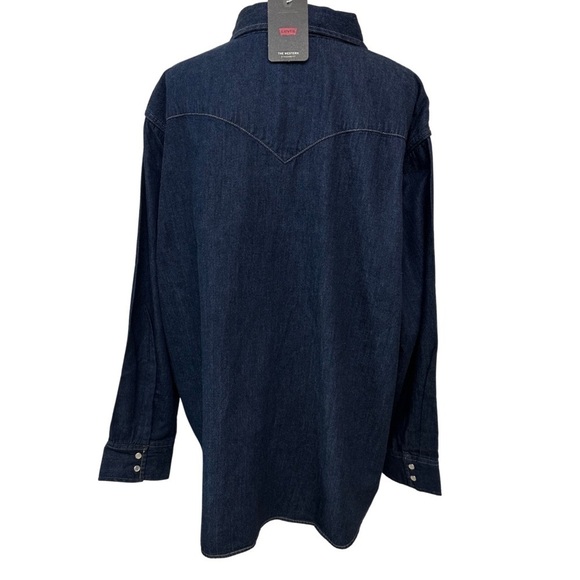 Levi’s The Western Standard Fit Denim Shirt Dark Wash Size 2XL NEW WITH TAGS - Picture 7 of 7